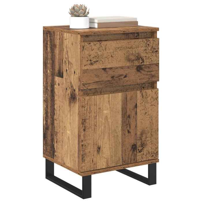 Buffet bahut - vidaXL - bois dingénierie - bois ancien - 1 porte - 1 tiroir - avec poignées - 40 x 35 x 70 cm 68dmo72o