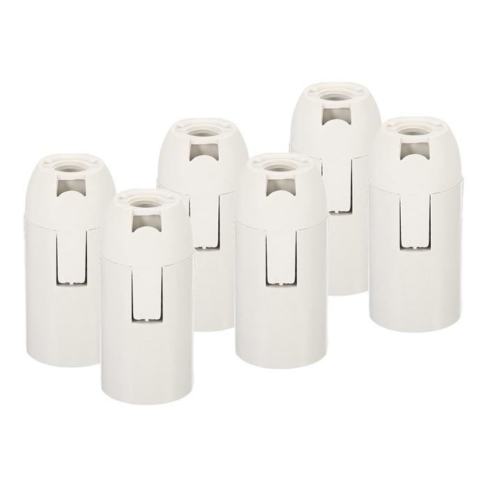 Lumière Douille 250V E14 56x26mm à Visser Blanc Paquet de 6