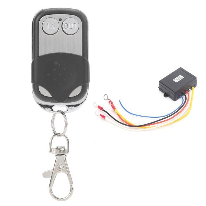 Accessoire Treuil ATV Télécommande Sans Fil Treuil Akozon 12V - Portée 50 Pieds - Pour ATV, Camion, Bateau - Noir Telecommande Treuil 12V