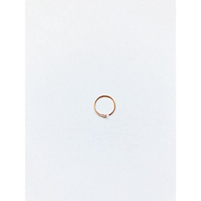 24 Gauge 5-6mm 14k Rose Gold Filled Adjustable Metal Hoop Nose Ring 