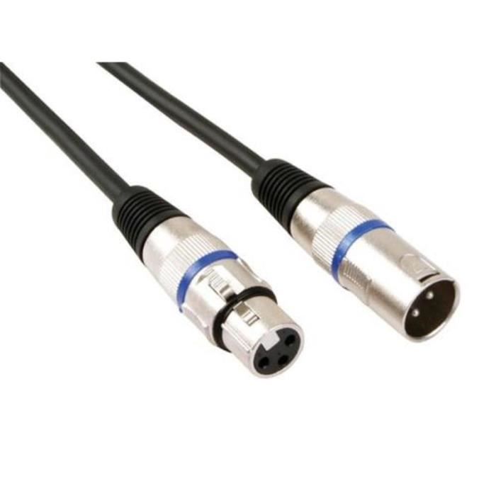 Noir 0,5 m Sharplace Femelle Double XLR vers Mâle RCA 2 Fiche Mâle Mono Audio Aux Câble du Connecteur 
