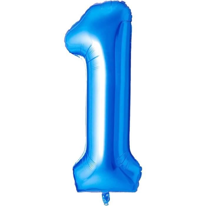 Ballon Anniversaire 1 Bleu, Xxl Ballon Numéro 1, Numero 1 Ballon Geant