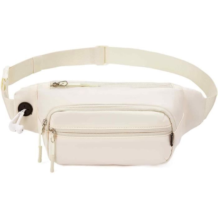 Sac Banane Femme En Cuir Beige - Modèle Dizzy Fait Main, Pratique Et Chic, Neuf Sans étiquettes