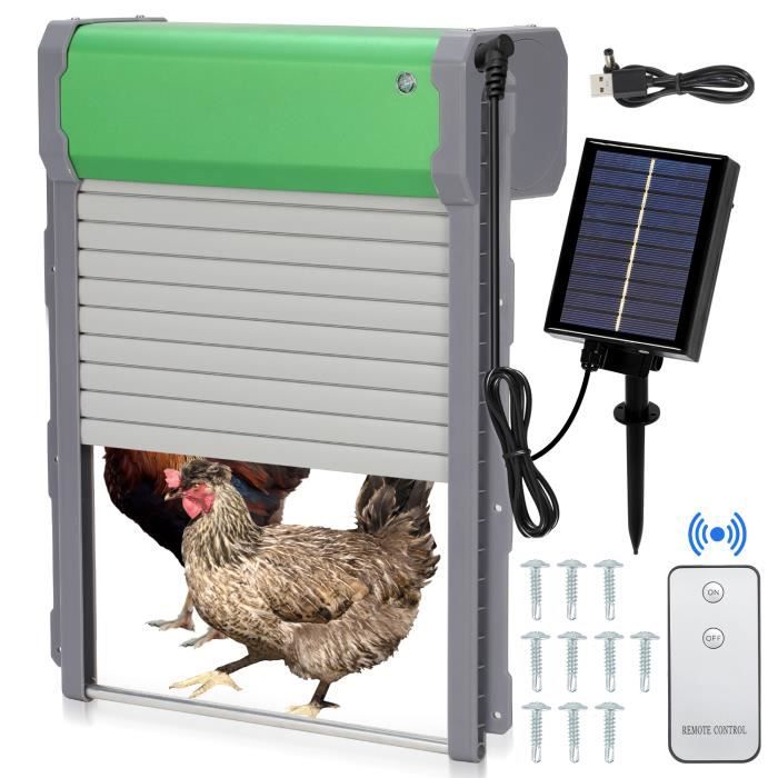 Kerbl Porte Automatique Du Poulailler - Commande Lumière & Temps Pour Volaille