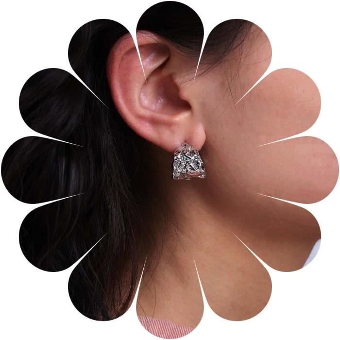 Inilbran Grandes boucles d'oreilles bohème à rayures noires et