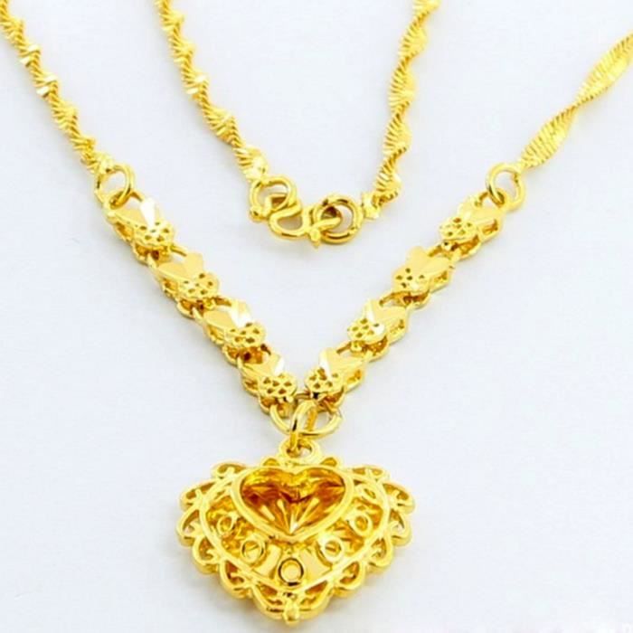 organgonfand  colliers femmes bijoux- haute qualité - l'amour -délicate élégant collier -doré