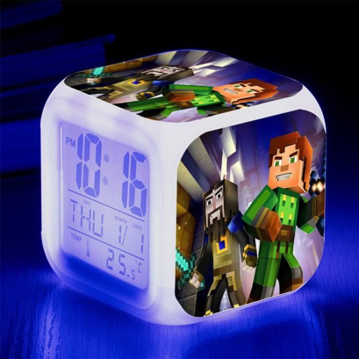 Chrim-Réveil enfants de Minecraft,Réveil de jeu, palette de couleurs  tactiles, cadeau pour les enfants(Minecraft-36) - Cdiscount Maison