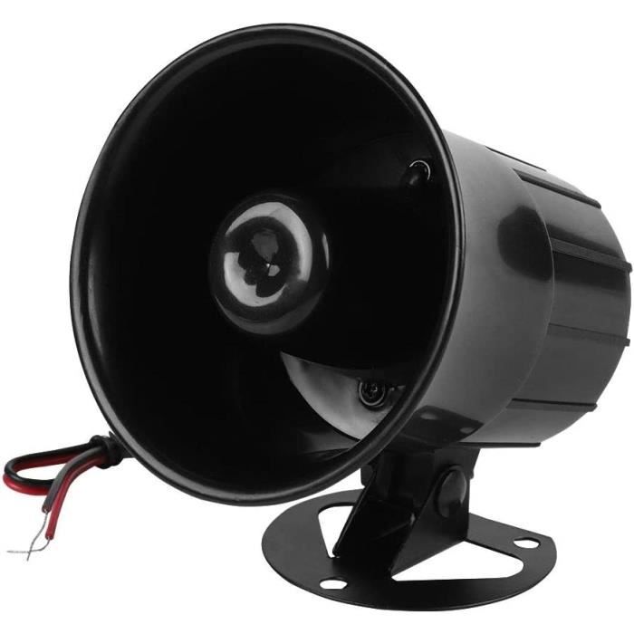 Sirene 12V,110dB 12V DC fil strident sirène d'alarme anti-intrusion  Haut-parleur Système d'alarme for la sécurité extérieure[902] - Cdiscount  Bricolage