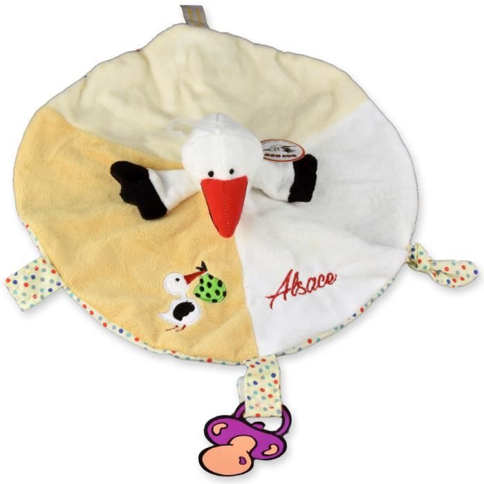 Doudou Cigogne Alsace Beige Cdiscount Puericulture Eveil Bebe