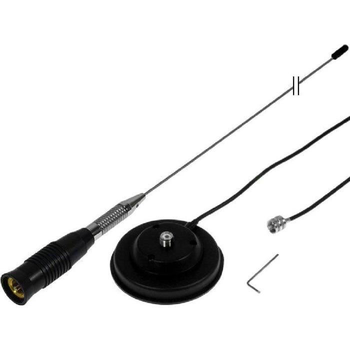 Antenne Cb 1 45m 3 5dbi Aimant Diametre Embase 120mm 500w Cdiscount Auto