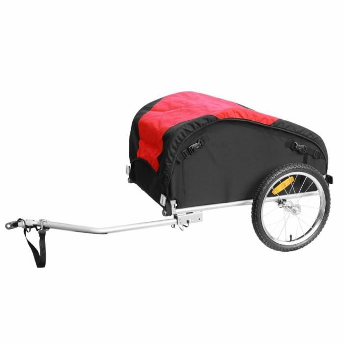 Remorque velo utilitaire maxi 45kg (dimensions l75xl53xh42) avec roues