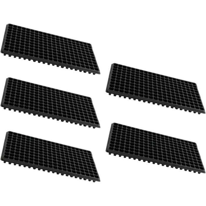 Plateau 250 Cellules – Graine Semis Germination Intérieur Hydroponique – 5 Plateaux 50 Trous + Base Épaisse Drainage