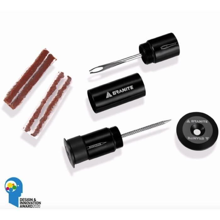 Kit de réparation tubeless pour cintre - Granite Design Stash Tool - noir