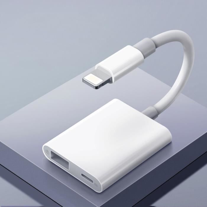 OTG câble adaptateur USB pour iPhone iPad Lightning vers USB 3.0 adaptateur caméra udisk