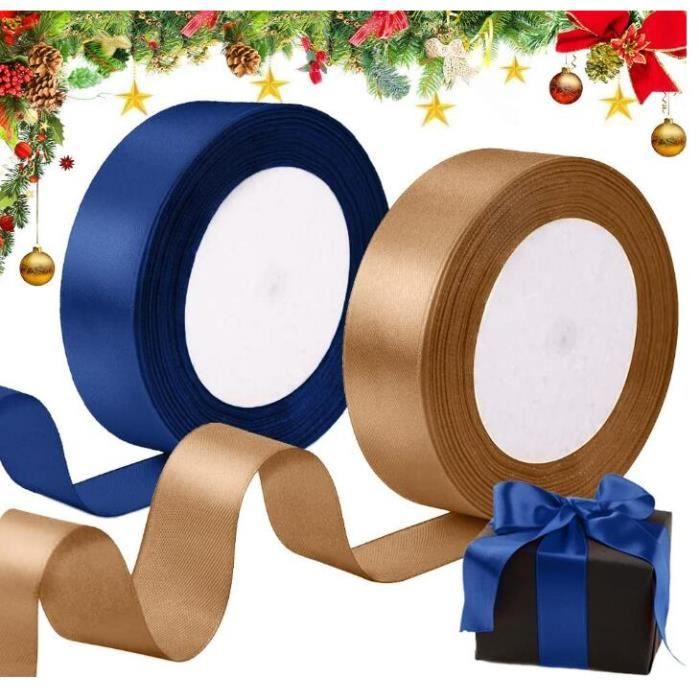 Ruban d'Emballage Ruban Satin Cadeau Emballage pour Mariage Décoration Fait Main Go