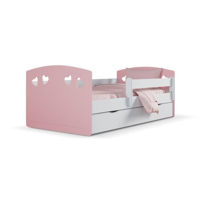 Lit enfant Julia rose poudré - Kocot Kids - 1 place - 80x160cm - Sécurisant et intemporel Lit enfant Julia rose poudré - Kocot Kids - 1 place - 80x160cm - Sécurisant et intemporel