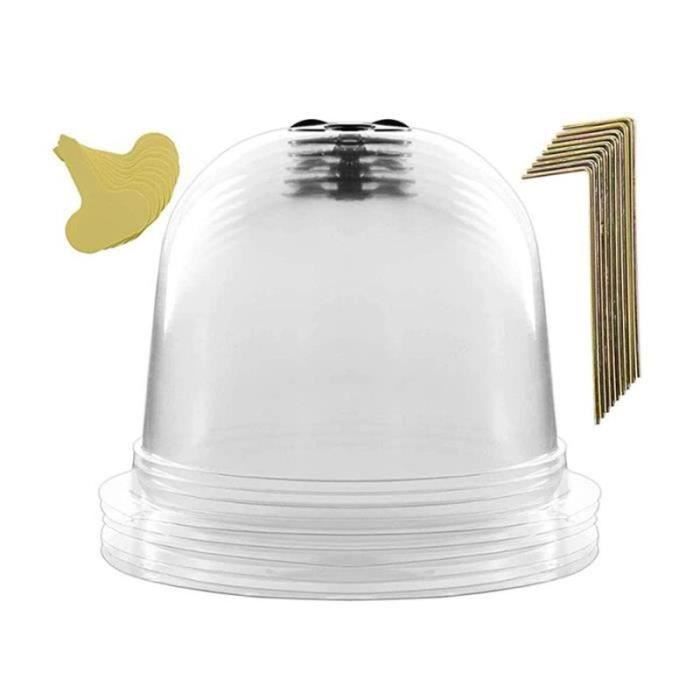 10 Cloches De Jardin Transparentes Pour Plantes - Protection Contre Froid, Vent, Oiseaux - 22 Cm