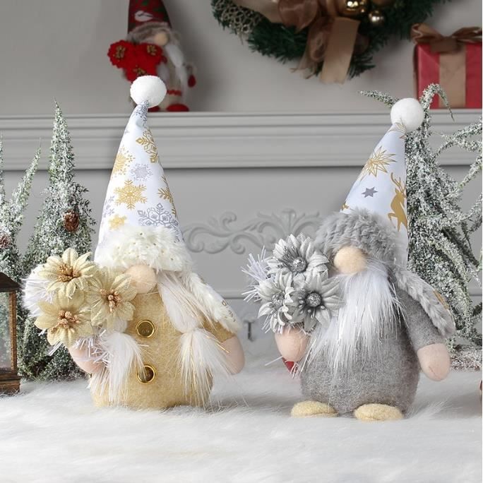 Décoration De Noël Famille De Gnomes Elfes - Lot De Gnomes Festifs, Hauteur 14 Pouces, Neuf