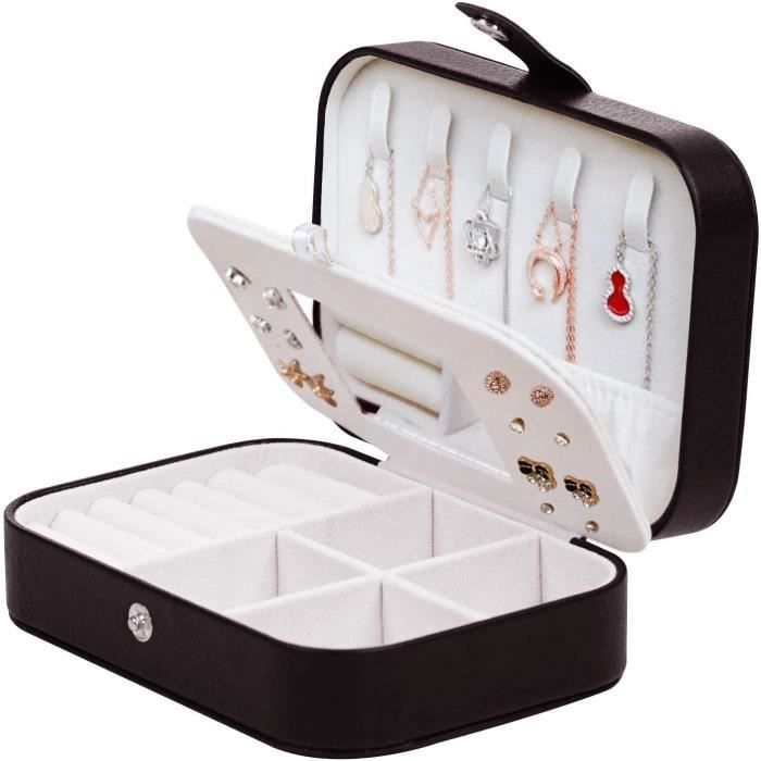 Porte-Collier et Panneau de Boucles doreilles Violet Une Seule Couche Teamoy Étui à Bijoux de Voyage Pochette Bijoux Voyage matelassé à Une Seule Couche avec Compartiments 