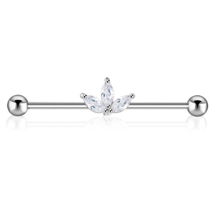 Boucle D'oreille Bracelet De Cartilage - Métal Argenté Avec Strass Solitaire, Neuve Avec étiquettes