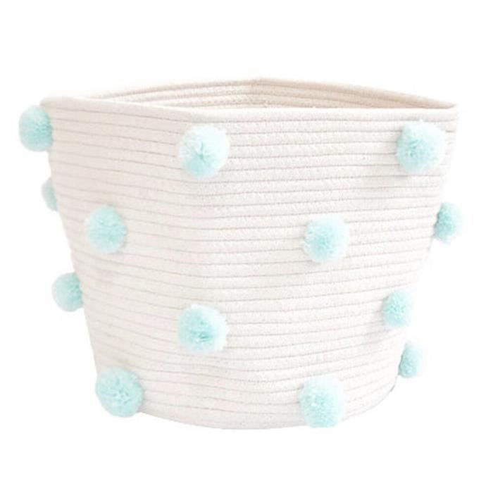 Panier Rangement Corde Coton Blanc - Organiseur Chambre Bébé Et Salle De Bain