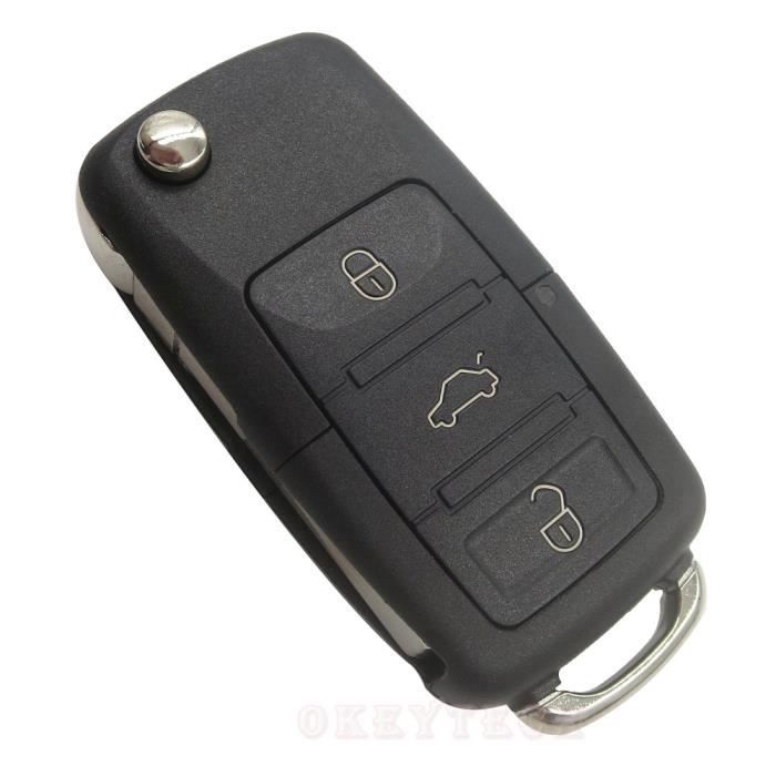 Coque clé,Remplacement de clé de voiture pliable à distance OkeyTech pour  VW Golf 4 5 Passat b5 b6 polo Touran pour siège Skoda clé - Cdiscount Auto