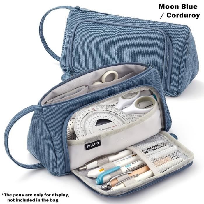 Trousse à Stylo,Sac à Crayons En Velours Côtelé De Grande Capacité,poudres,Sac De Rangement Pour