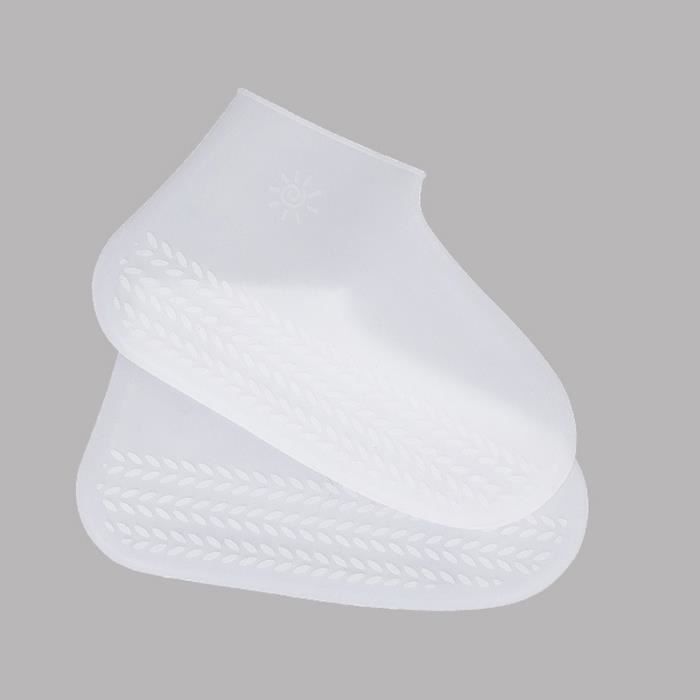 Couvre-chaussures Imperméables Réutilisables - 2 Paires PVC Antidérapant Pluie Neige | Taille Unique 5-10 Homme Femme - 7