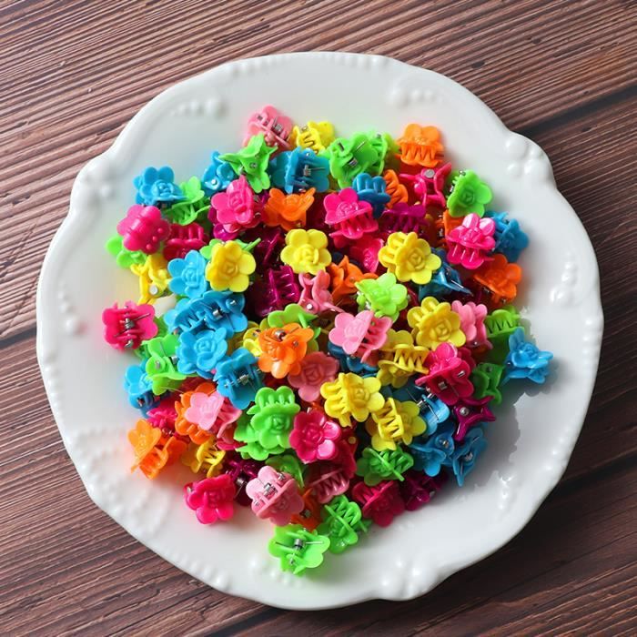 Lot De 100 Pinces à Cheveux Métal Pailletées Pour Enfants - 25 Couleurs, 5 Cm, Pour Bébé Fille Et Enfant