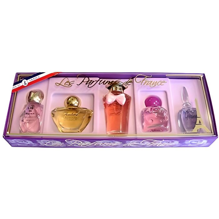 Coffret Luxe 5 Eaux De Parfum Miniatures CHARRIER – 60ml Total – Neuf, Cadeau Parfait