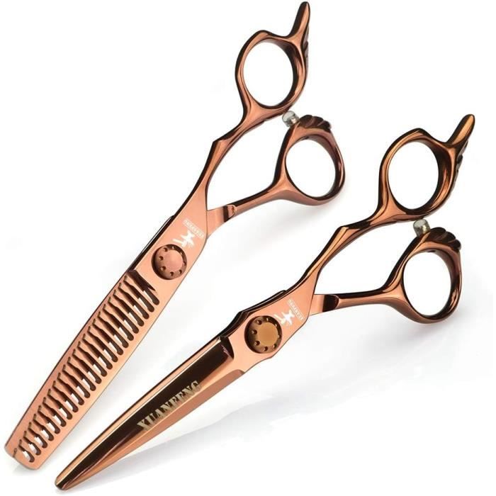 Lot De 12 Paires De Ciseaux De Coiffure Professionnels En Acier