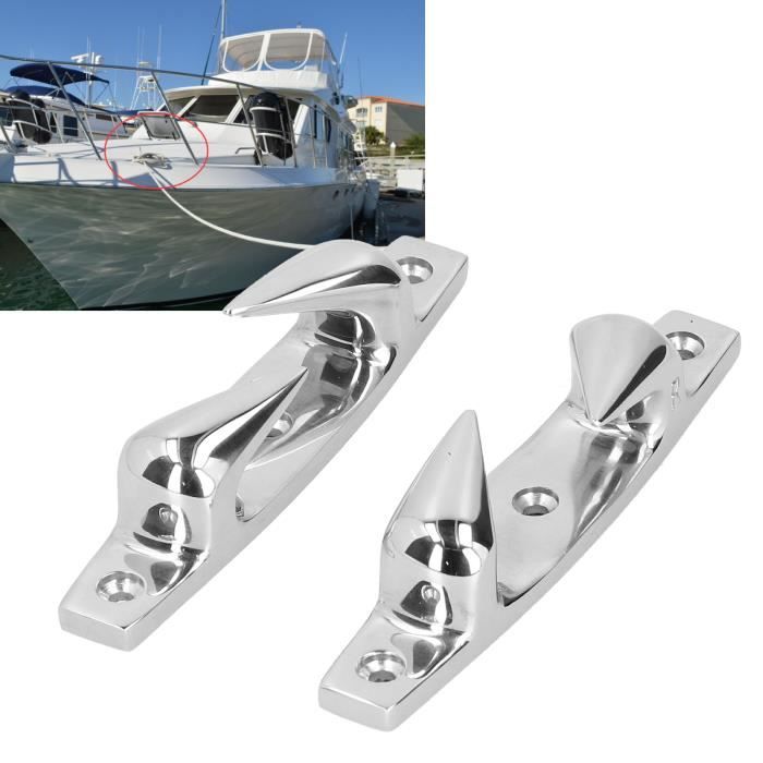 2 Cordes élastiques D'amarrage Avec Clips Acier Inox - Pour Bateau, Dock, Ponton - Solide Et Pratique