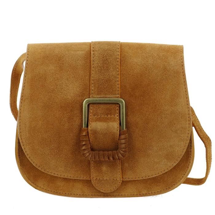 Sac Bandouliere Cuir Camel