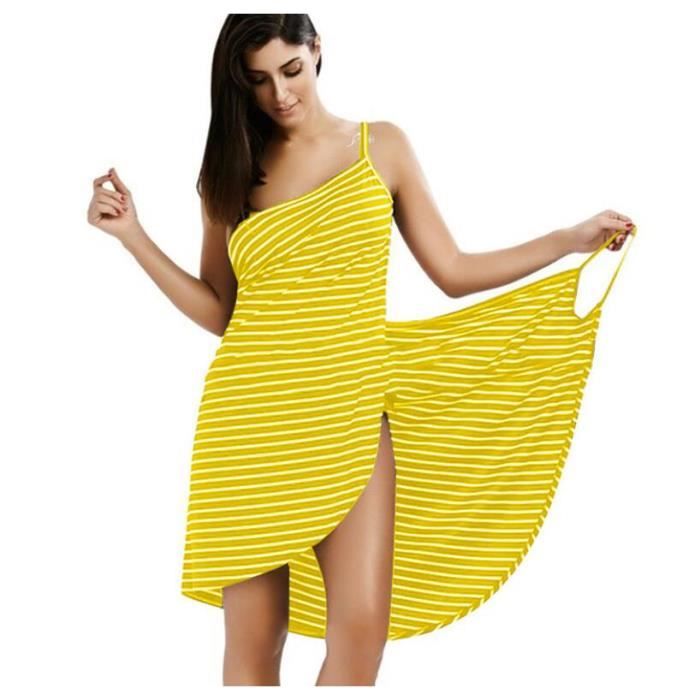 Taille S peignoir de bain Textile la maison Femme Jaune