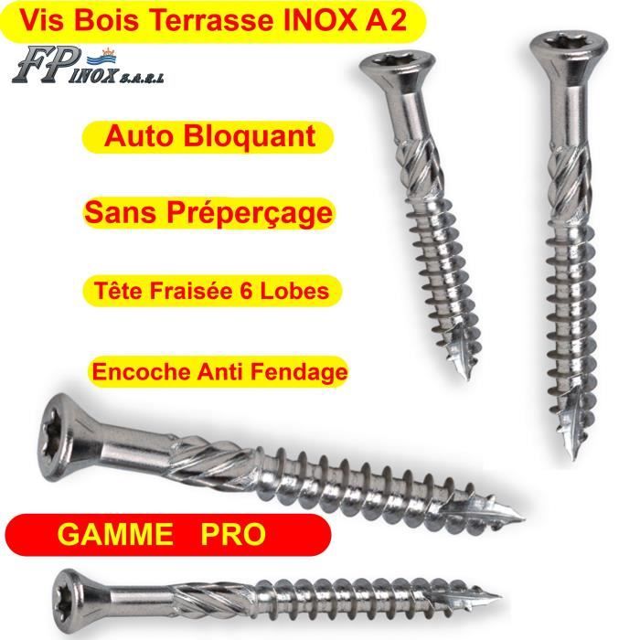 Lot 400 5x70 Vis Terrasse Inox A2 Bois Torx Gamme Pro Achat Vente Vis Cache Vis Lot 400 5x70 Vis Terras Cdiscount