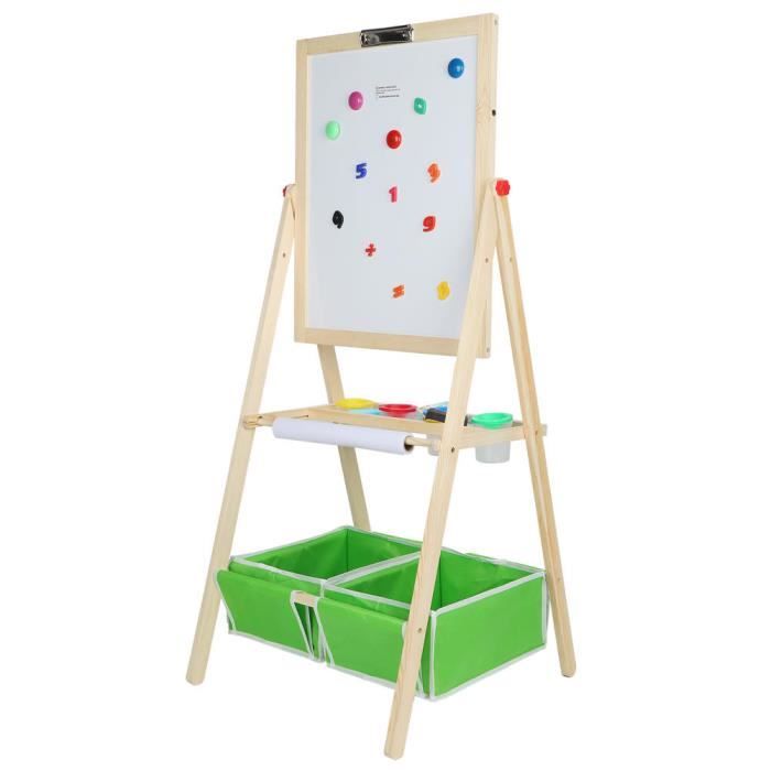 Chevalet Enfant 2 en 1 - ZGEER - Tableau Blanc Magnétique et Tableau