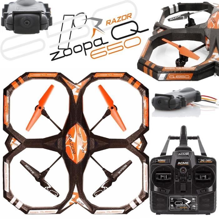 Drone RC avec Caméra HD ACME Zoopa Q650 Razor Square Edition + 2,4Ghz + Accu