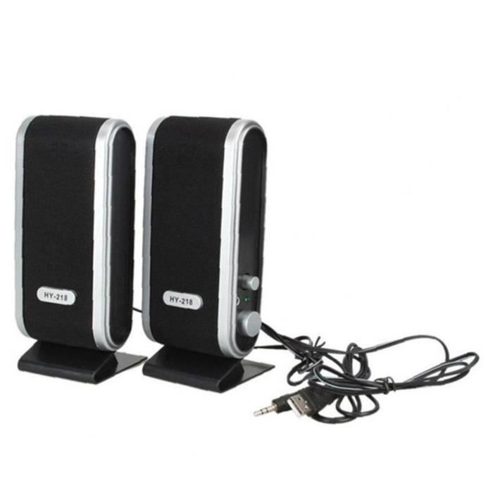 Haut-parleurs Bluetooth Avec Leds Enceinte PC Bluetooth Avec Prise Jack 3.5mm LinQ Noir Enceinte Stéréo PC
