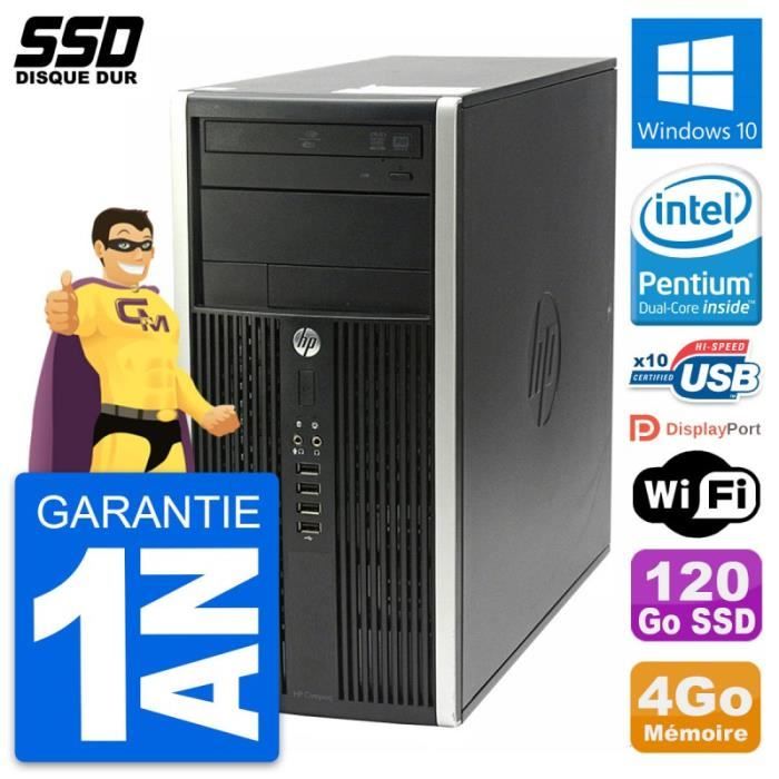 PC Tour HP Compaq Pro 6200 CMT Intel G630 RAM 4Go SSD 120Go Windows 10 Wifi