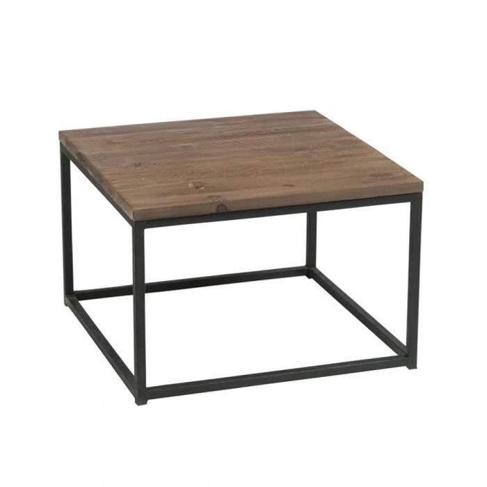table gigogne bapita bois foncé / métal marron bois inside75