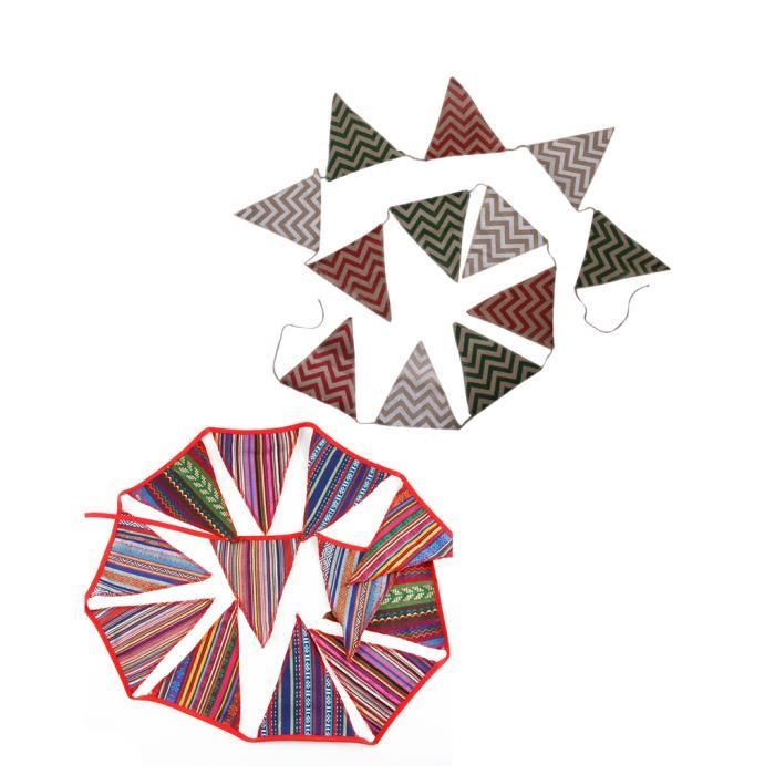 Guirlande Fanion Triangle Noel Bannière Banderole Toile De