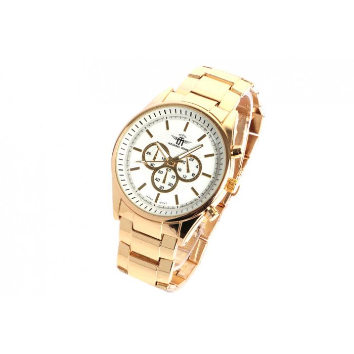 Montre-Michael John-Bracelet Montre Homme Chronographe Metal Dore Classe Ayel - Jaune Montre-Michael John-Bracelet Montre Homme Chronographe Metal Dore Classe Ayel - Jaune