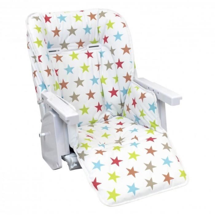 Housse d'assise pour chaise haute bébé enfant gamme Ptit - Ptit Stars  Multicolore - Monsieur Bébé - Cdiscount Puériculture & Eveil bébé
