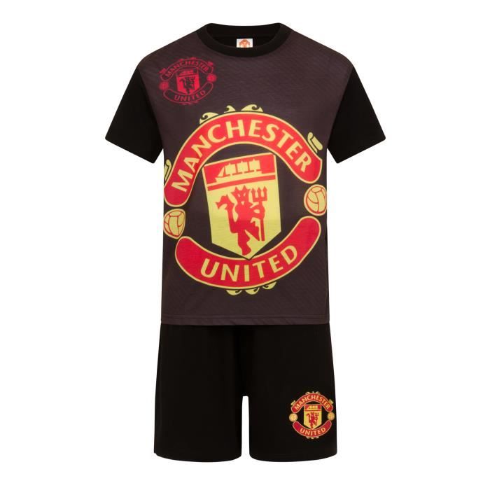 Manchester United FC officiel garçon Ensemble de pyjama court thème football