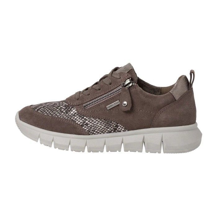 tamaris Basket Basse Cuir Tamaris Comfort - Antracite Serpant