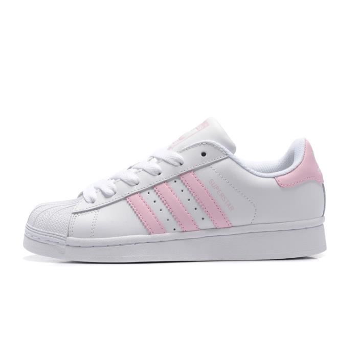 Basket Adidas Superstar W FemmeJunior Chaussures BA9915 Blanc/Rose Basket Adidas Superstar W FemmeJunior Chaussures BA9915 Blanc/Rose