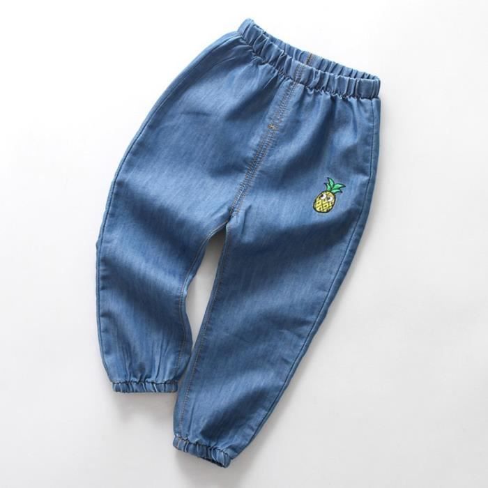 Pantalon En Jean élastique Pour Bébé/fille - Coupe Confortable, Lavable Facile - Unisexe Enfant
