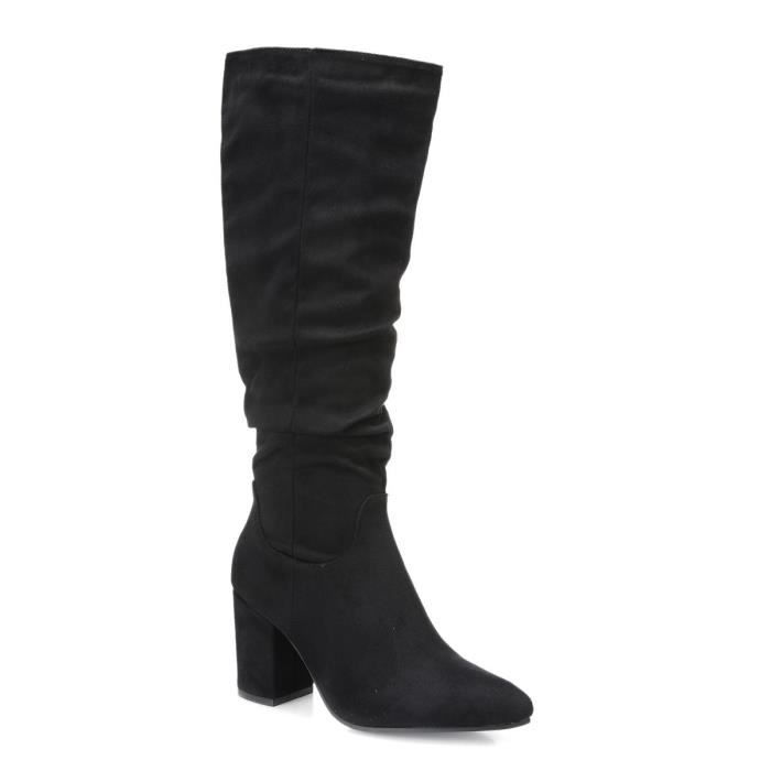 bottes noires daim