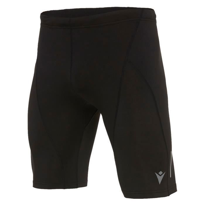 Bermuda de Running pour Homme - Macron - Chad - Noir - Léger et Confortable