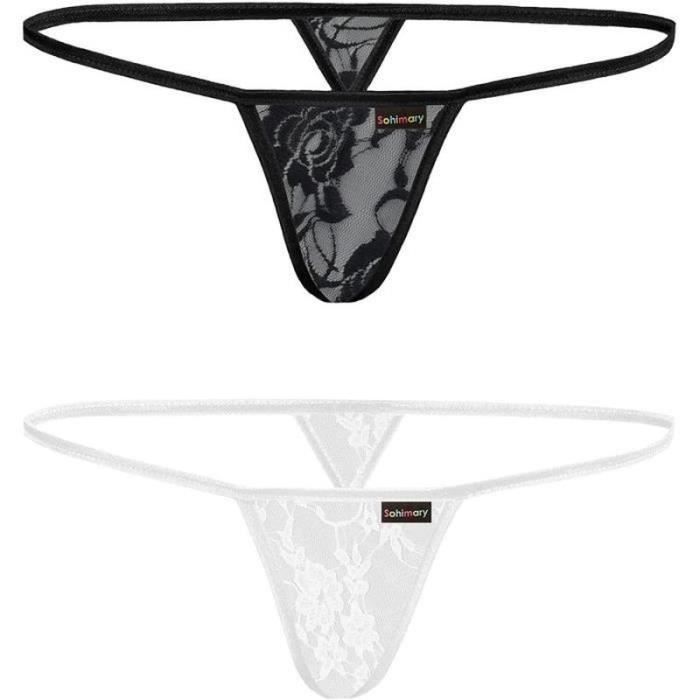 String Dentelle Ritratti Taille 1 (FR36/38) - Couleur Ivoire - Neuf Avec étiquettes - Pack De 1